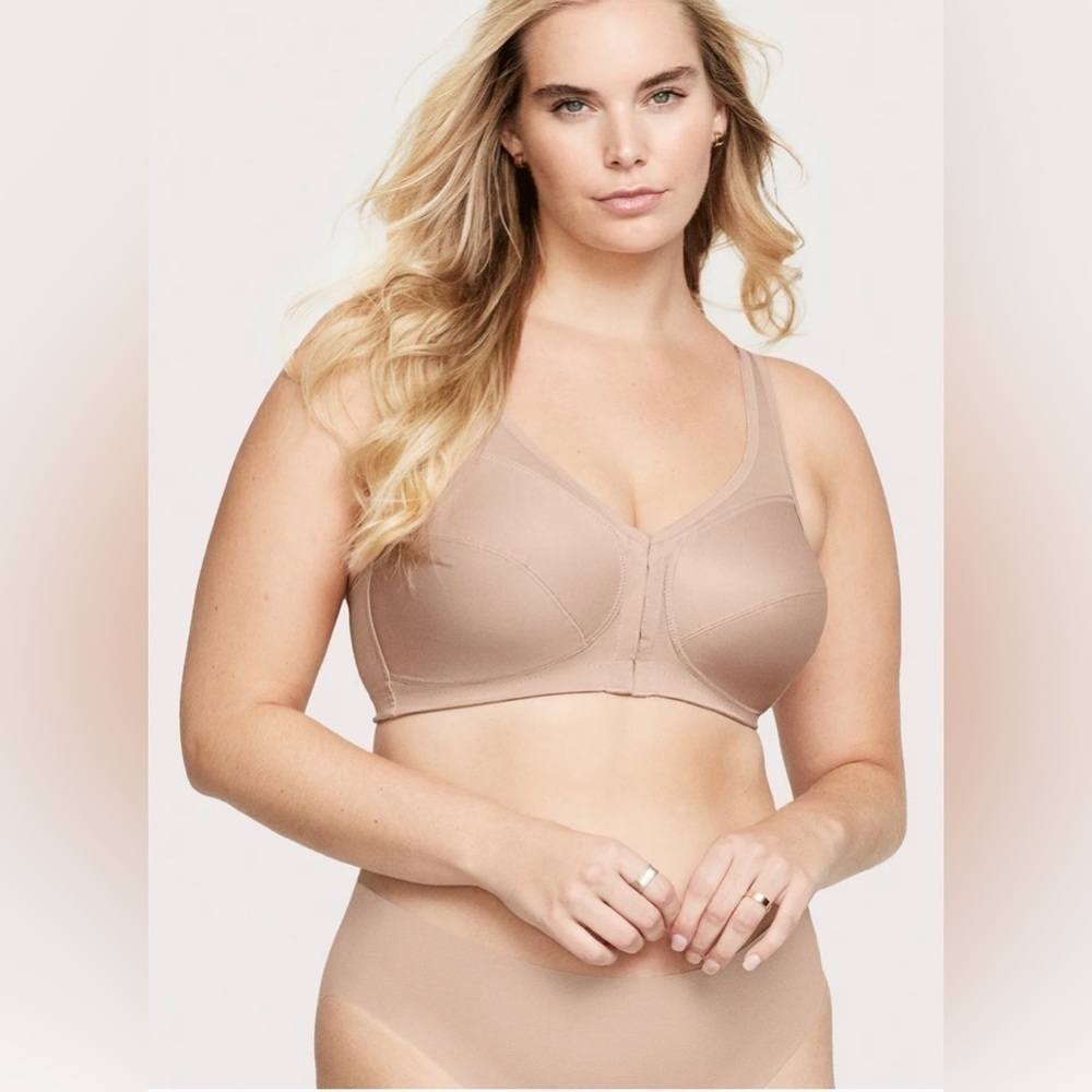NWOT‎ Glamorise Size 46C MagicLift Front-Closure Posture Back Bra